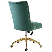 Channel tufted performance velvet office chair in gold teal by Modway additional picture 7
