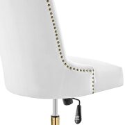 Channel tufted performance velvet office chair in gold white additional photo 5 of 8