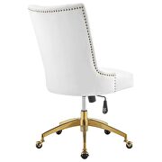 Channel tufted performance velvet office chair in gold white by Modway additional picture 6
