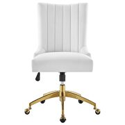 Channel tufted performance velvet office chair in gold white by Modway additional picture 7