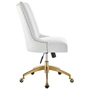 Channel tufted performance velvet office chair in gold white by Modway additional picture 8