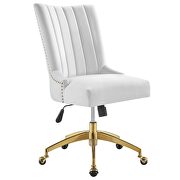 Channel tufted performance velvet office chair in gold white by Modway additional picture 9