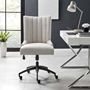 Channel tufted fabric office chair in black beige by Modway additional picture 2