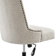 Channel tufted fabric office chair in black beige by Modway additional picture 4