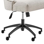 Channel tufted fabric office chair in black beige by Modway additional picture 5