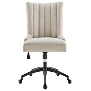 Channel tufted fabric office chair in black beige by Modway additional picture 6