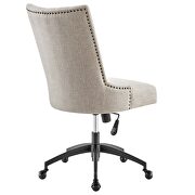 Channel tufted fabric office chair in black beige by Modway additional picture 7