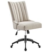 Channel tufted fabric office chair in black beige by Modway additional picture 8