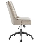 Channel tufted fabric office chair in black beige by Modway additional picture 9