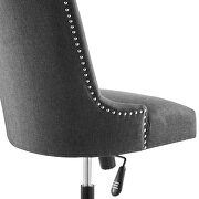 Channel tufted fabric office chair in black gray by Modway additional picture 4