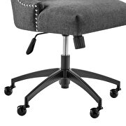 Channel tufted fabric office chair in black gray by Modway additional picture 5