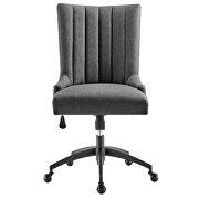 Channel tufted fabric office chair in black gray by Modway additional picture 6