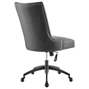 Channel tufted fabric office chair in black gray by Modway additional picture 7