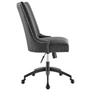 Channel tufted fabric office chair in black gray by Modway additional picture 8