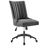 Channel tufted fabric office chair in black gray by Modway additional picture 9