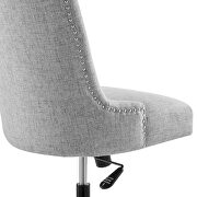 Channel tufted fabric office chair in black light gray additional photo 4 of 8