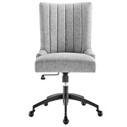 Channel tufted fabric office chair in black light gray by Modway additional picture 6