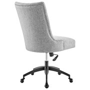 Channel tufted fabric office chair in black light gray by Modway additional picture 7