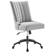 Channel tufted fabric office chair in black light gray by Modway additional picture 8