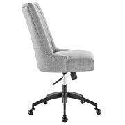 Channel tufted fabric office chair in black light gray by Modway additional picture 9