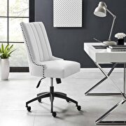 Channel tufted fabric office chair in black white by Modway additional picture 2