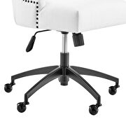 Channel tufted fabric office chair in black white by Modway additional picture 5