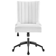 Channel tufted fabric office chair in black white by Modway additional picture 6