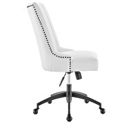 Channel tufted fabric office chair in black white by Modway additional picture 8