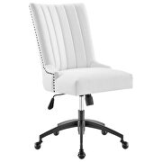 Channel tufted fabric office chair in black white by Modway additional picture 9