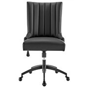 Channel tufted vegan leather office chair in black by Modway additional picture 6