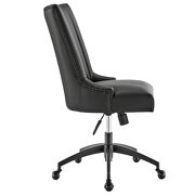 Channel tufted vegan leather office chair in black by Modway additional picture 8