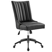Channel tufted vegan leather office chair in black by Modway additional picture 9