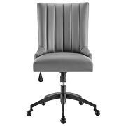 Channel tufted vegan leather office chair in black gray by Modway additional picture 6