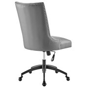 Channel tufted vegan leather office chair in black gray by Modway additional picture 7