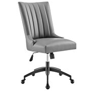Channel tufted vegan leather office chair in black gray by Modway additional picture 9