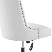 Channel tufted vegan leather office chair in black white by Modway additional picture 4