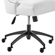 Channel tufted vegan leather office chair in black white by Modway additional picture 5
