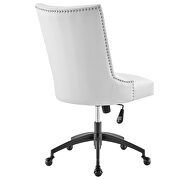 Channel tufted vegan leather office chair in black white by Modway additional picture 7