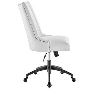 Channel tufted vegan leather office chair in black white by Modway additional picture 8