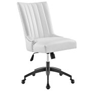Channel tufted vegan leather office chair in black white by Modway additional picture 9