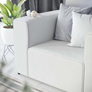 Vegan leather armchair in white additional photo 2 of 7