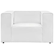 Vegan leather armchair in white additional photo 5 of 7