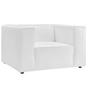 Vegan leather armchair in white by Modway additional picture 8