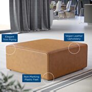 Vegan leather ottoman in tan by Modway additional picture 3