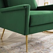 Performance velvet armchair in gold emerald additional photo 2 of 7