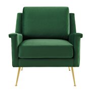 Performance velvet armchair in gold emerald additional photo 4 of 7