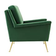 Performance velvet armchair in gold emerald by Modway additional picture 7