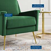 Performance velvet armchair in gold emerald by Modway additional picture 8
