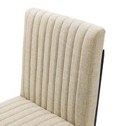Channel tufted fabric dining chair in beige by Modway additional picture 4