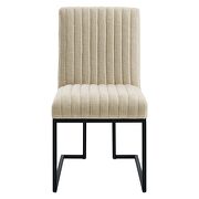 Channel tufted fabric dining chair in beige by Modway additional picture 5